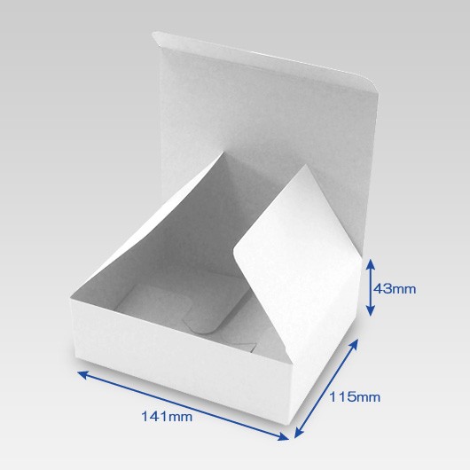 紙　底ロック箱（No.024）【白】